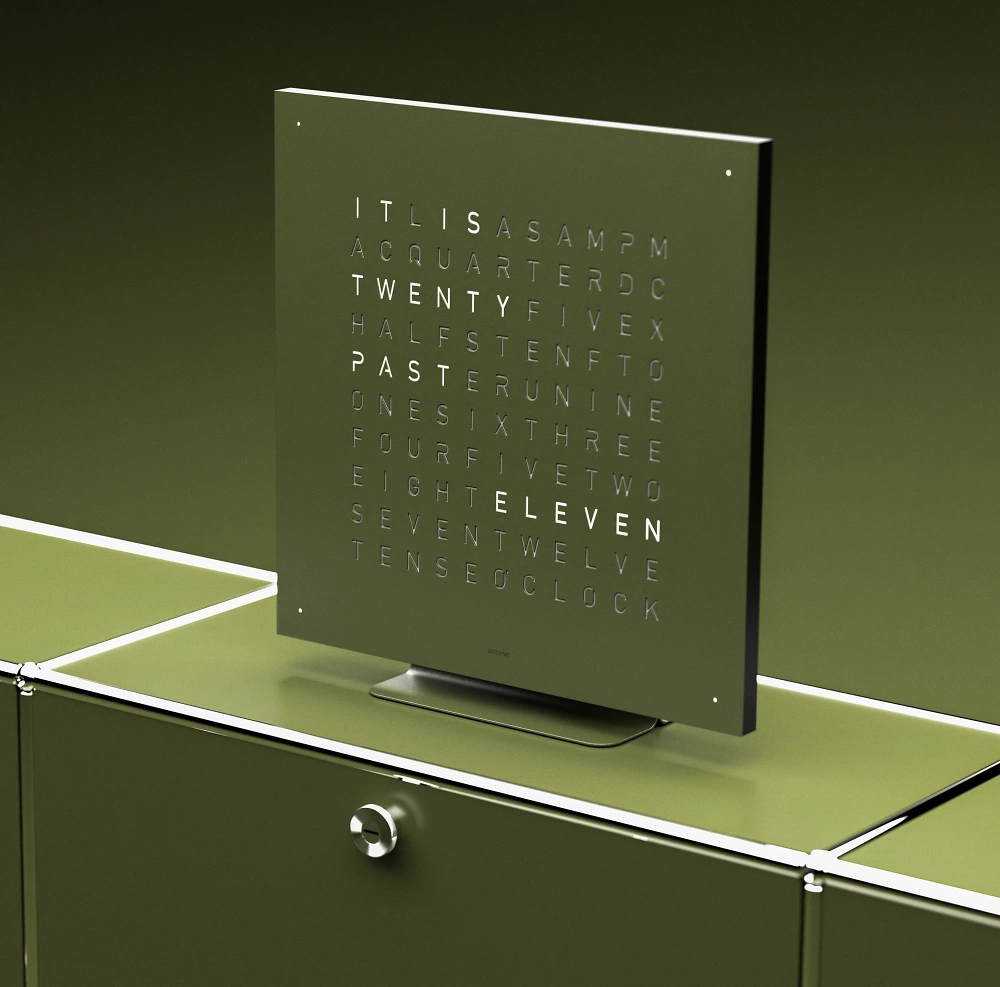 QLOCKTWO EARTH 45 - Color Edition Olive Green Set