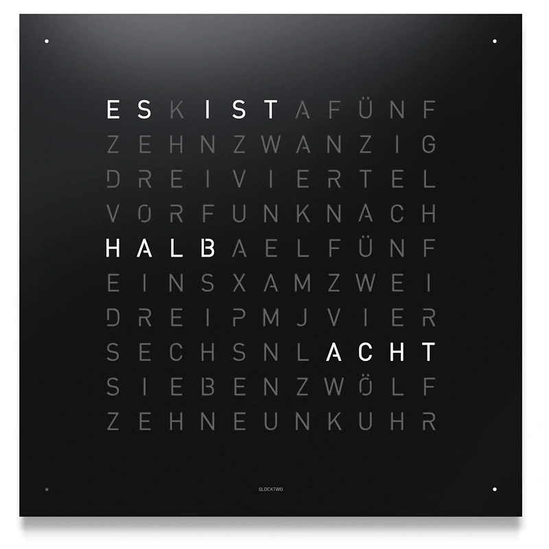 QLOCKTWO FRONTCOVER EARTH 45 Black Pepper