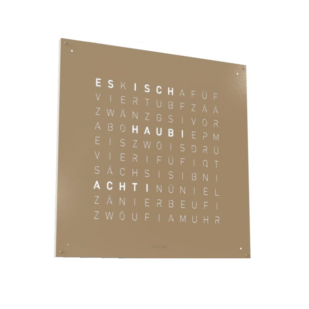 QLOCKTWO EARTH 90 | Hazelnut