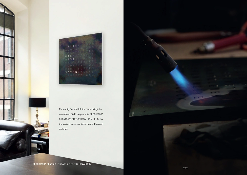 QLOCKTWO EARTH 45 | Raw Iron