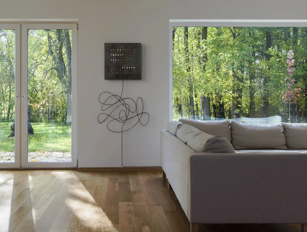 QLOCKTWO EARTH 45 | Raw Iron