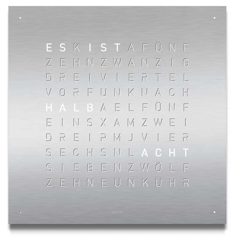 QLOCKTWO EARTH 45 | Stainless Steel