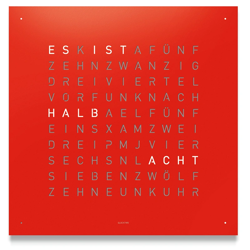 QLOCKTWO EARTH 45 | Red Pepper