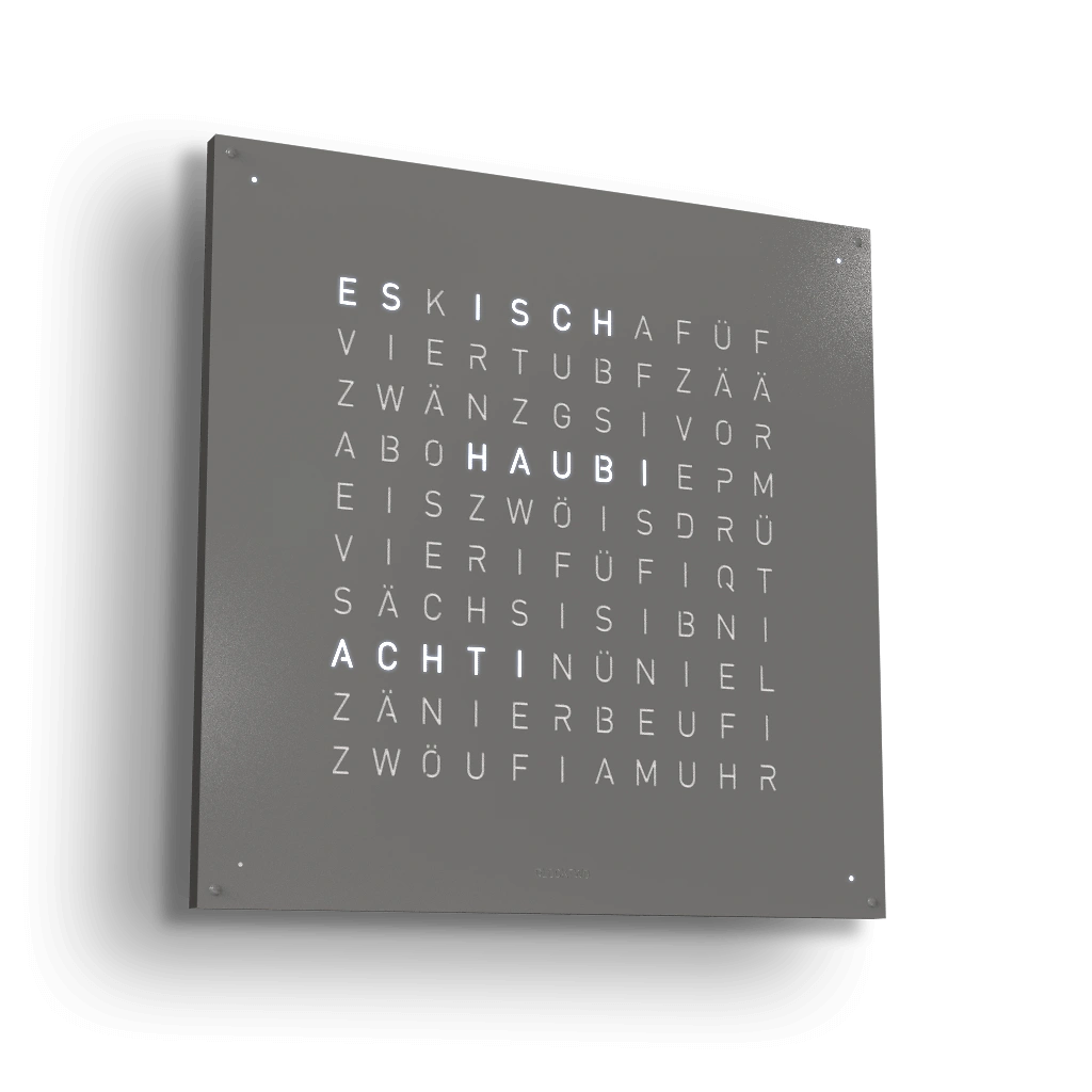 QLOCKTWO EARTH 90 | Grey Pepper
