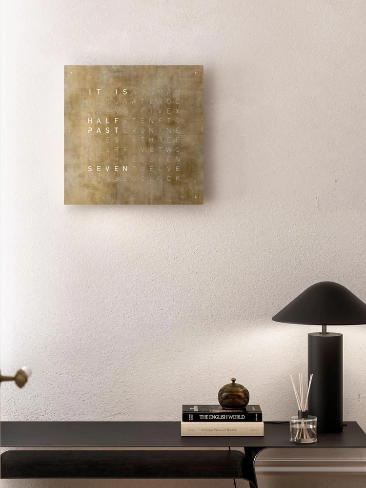 QLOCKTWO EARTH 45 | Silver & Gold