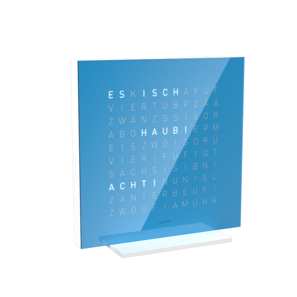 QLOCKTWO FRONTCOVER EARTH 13.5 Blue Candy