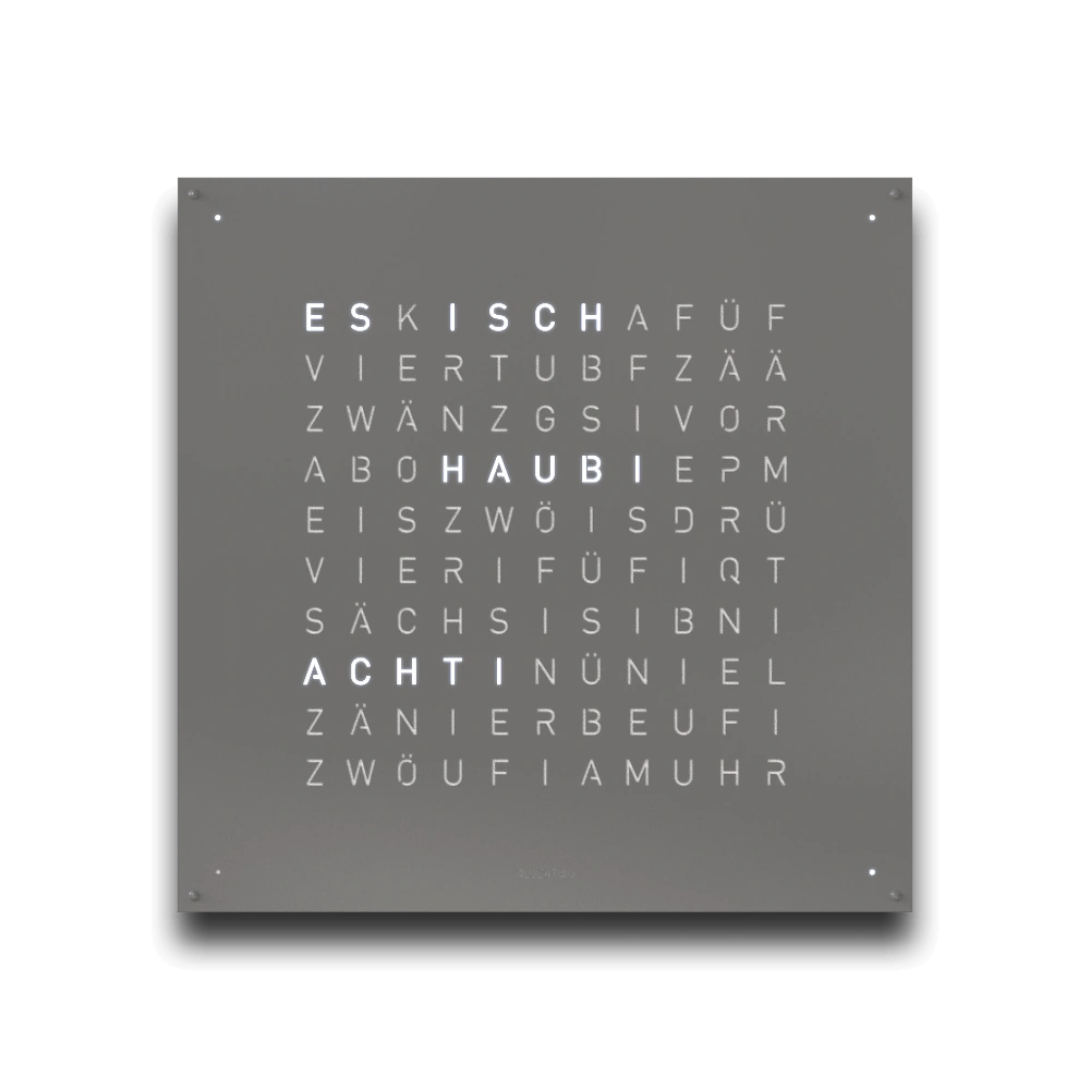 QLOCKTWO EARTH 90 | Grey Pepper