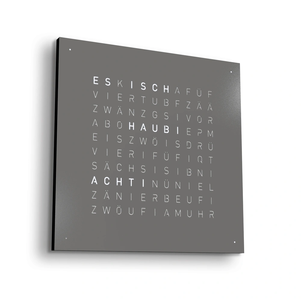 QLOCKTWO EARTH 45 | Grey Pepper