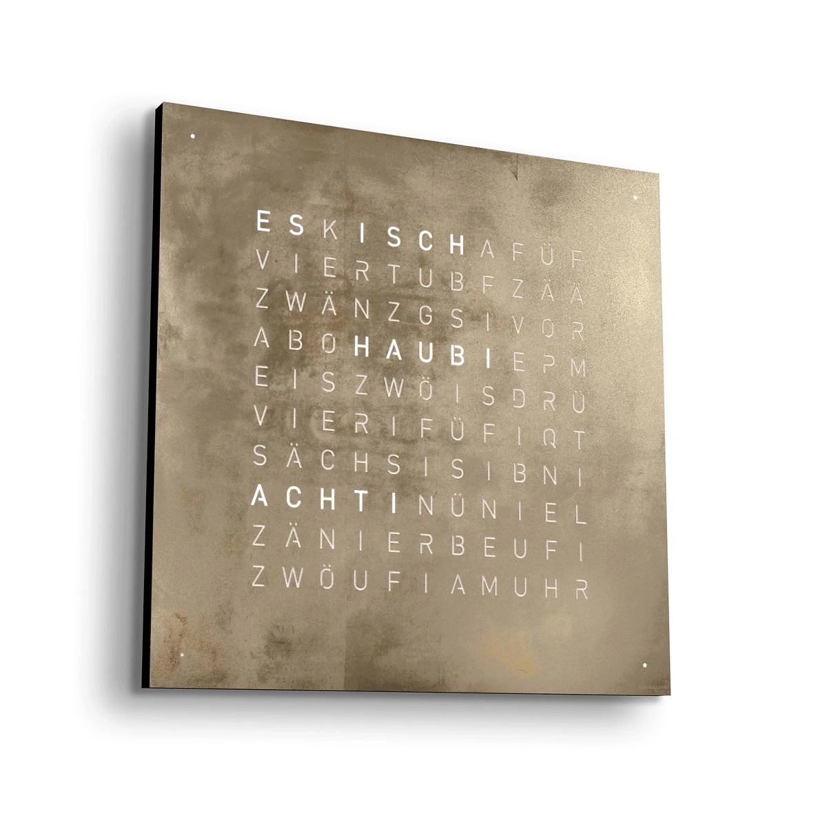 QLOCKTWO EARTH 45 | Silver & Gold