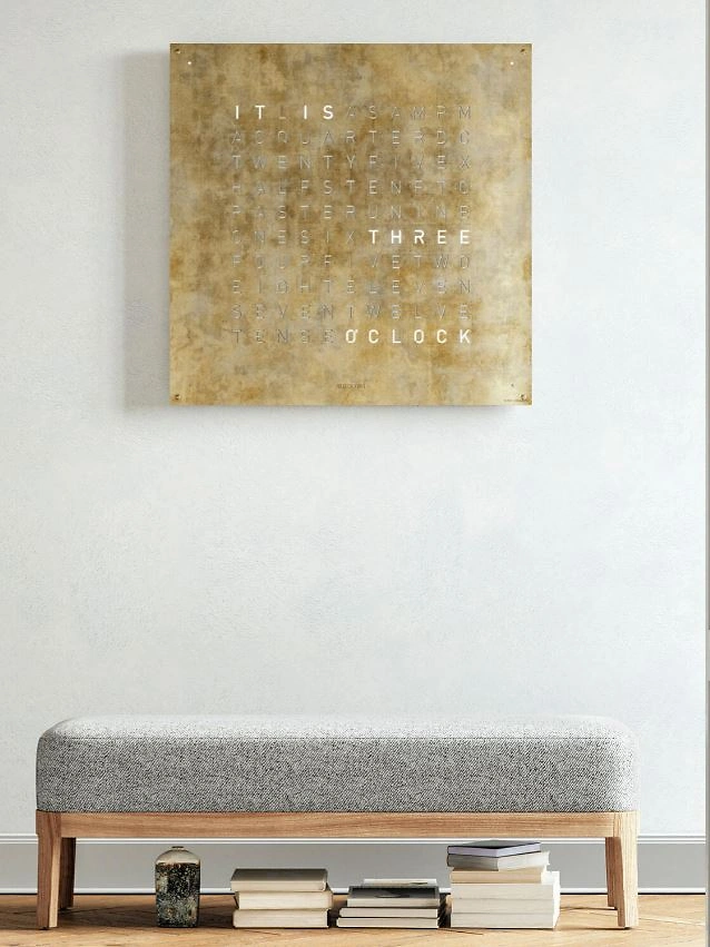 QLOCKTWO EARTH 90 | Silver & Gold