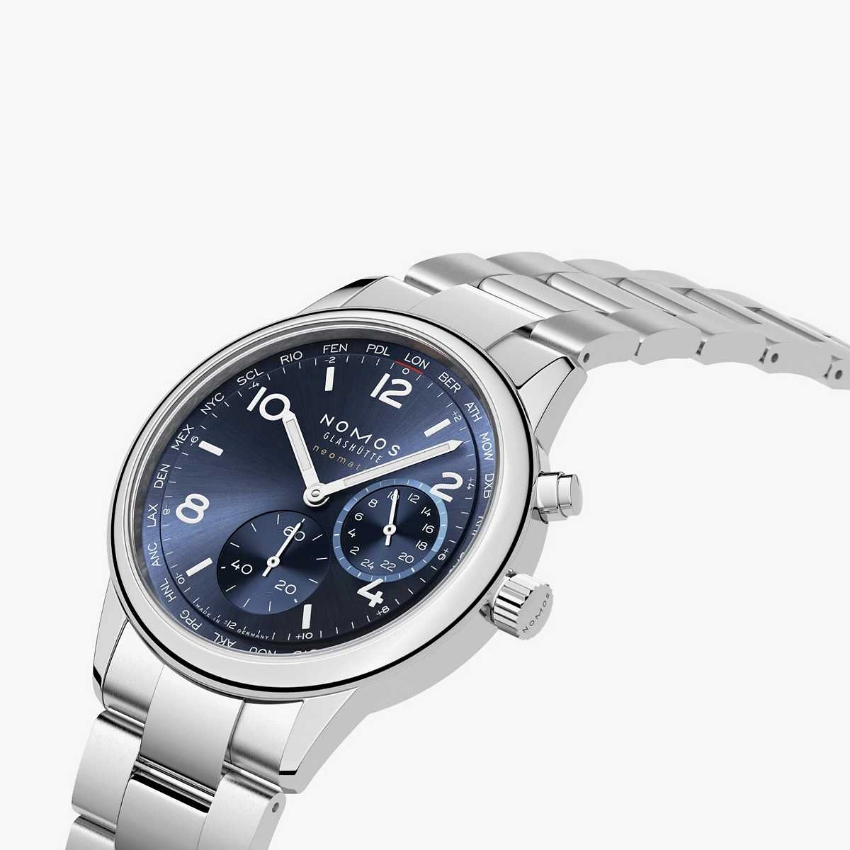 NOMOS Club Sport | neomatik Weltzeit Blau