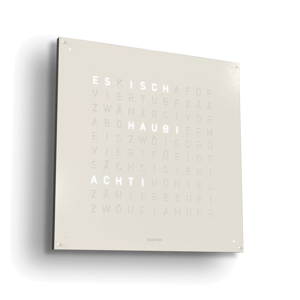 QLOCKTWO EARTH 90 | White Pepper