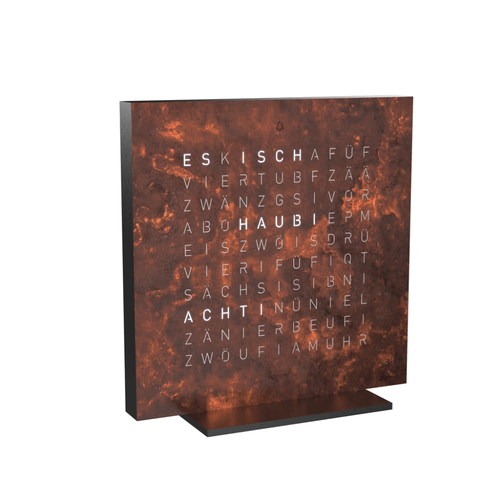 QLOCKTWO FRONTCOVER EARTH 13.5 Rust