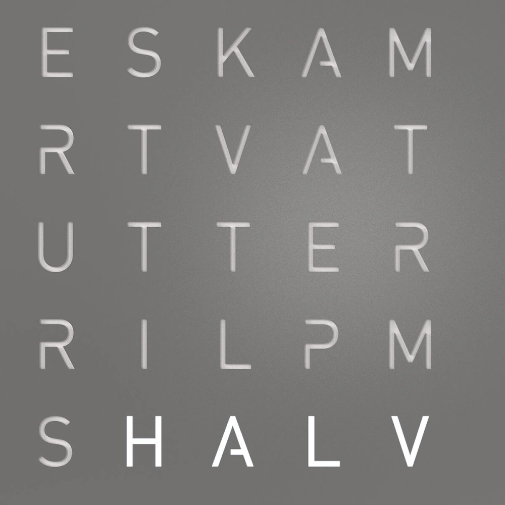 QLOCKTWO EARTH 45 - Monochrom Edition Grey Pepper