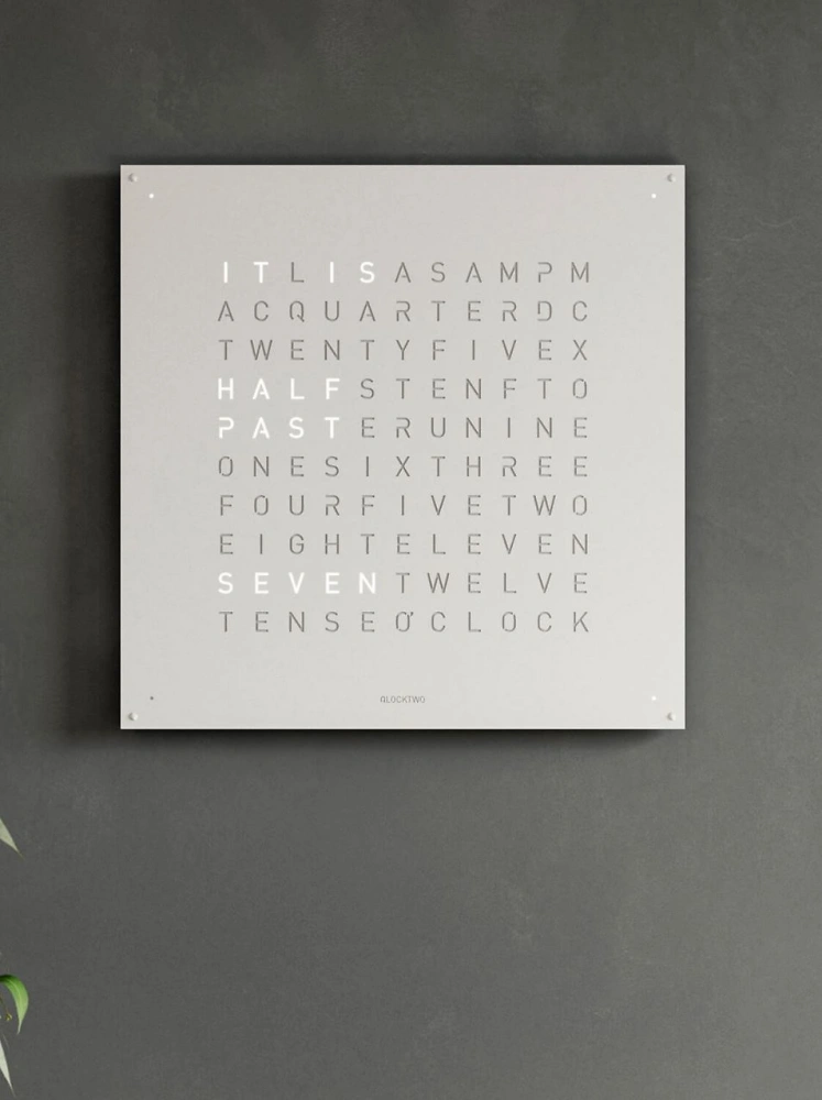 QLOCKTWO EARTH 90 | White Pepper