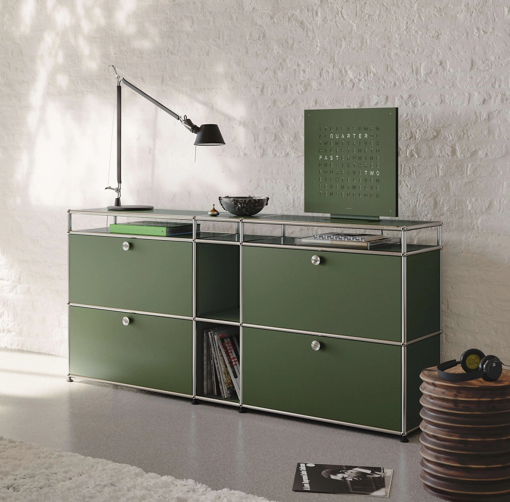 QLOCKTWO EARTH 45 - Color Edition Olive Green Set