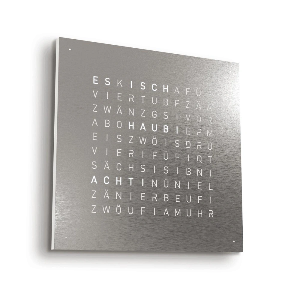 QLOCKTWO EARTH 45 | Stainless Steel