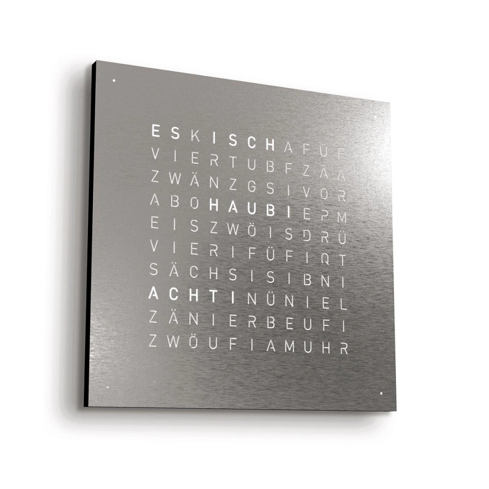 QLOCKTWO EARTH 45 | Stainless Steel