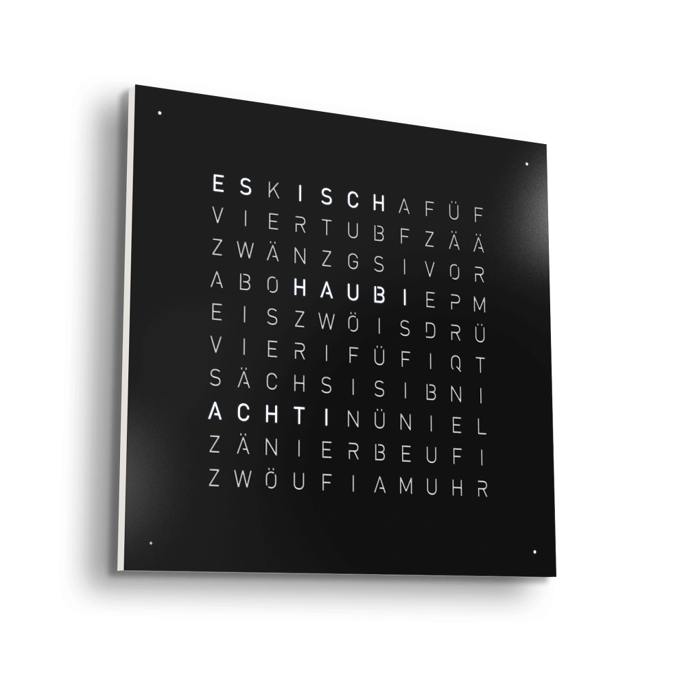 QLOCKTWO FRONTCOVER EARTH 45 Black Pepper