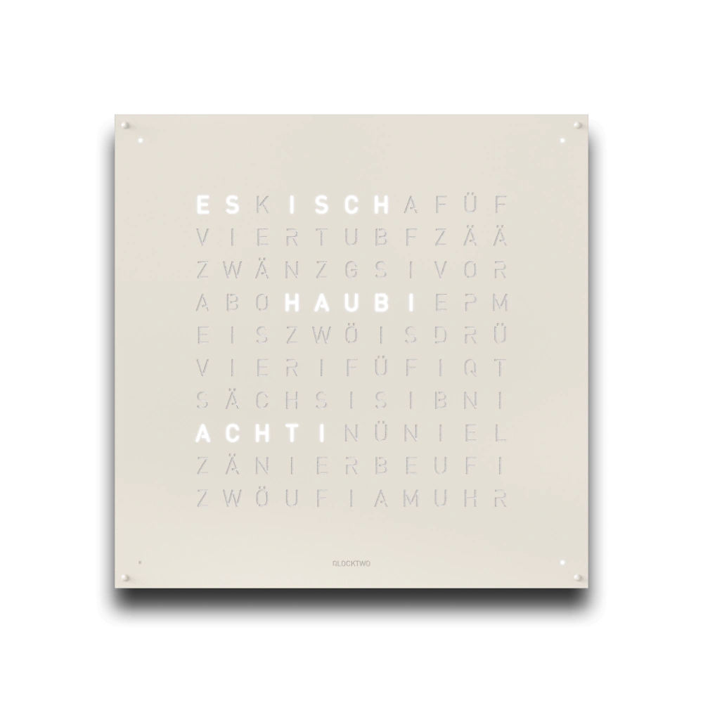 QLOCKTWO EARTH 90 | White Pepper