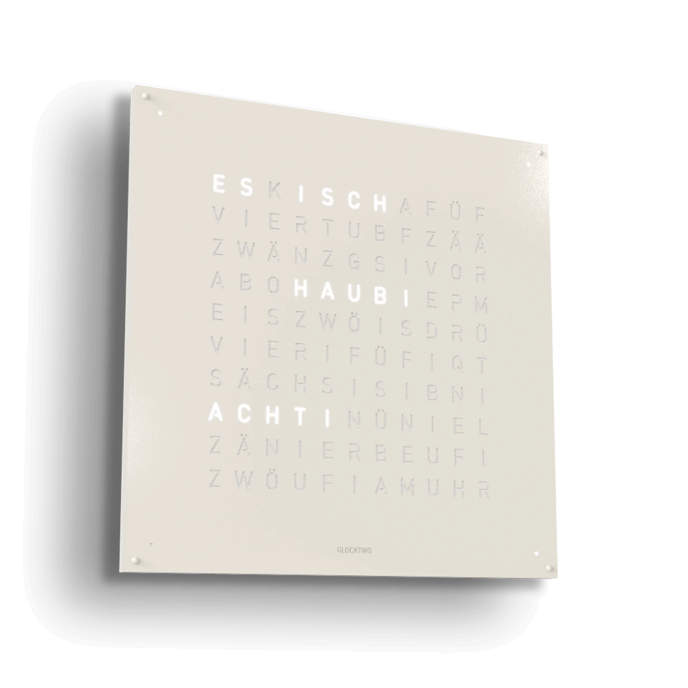 QLOCKTWO EARTH 90 | White Pepper