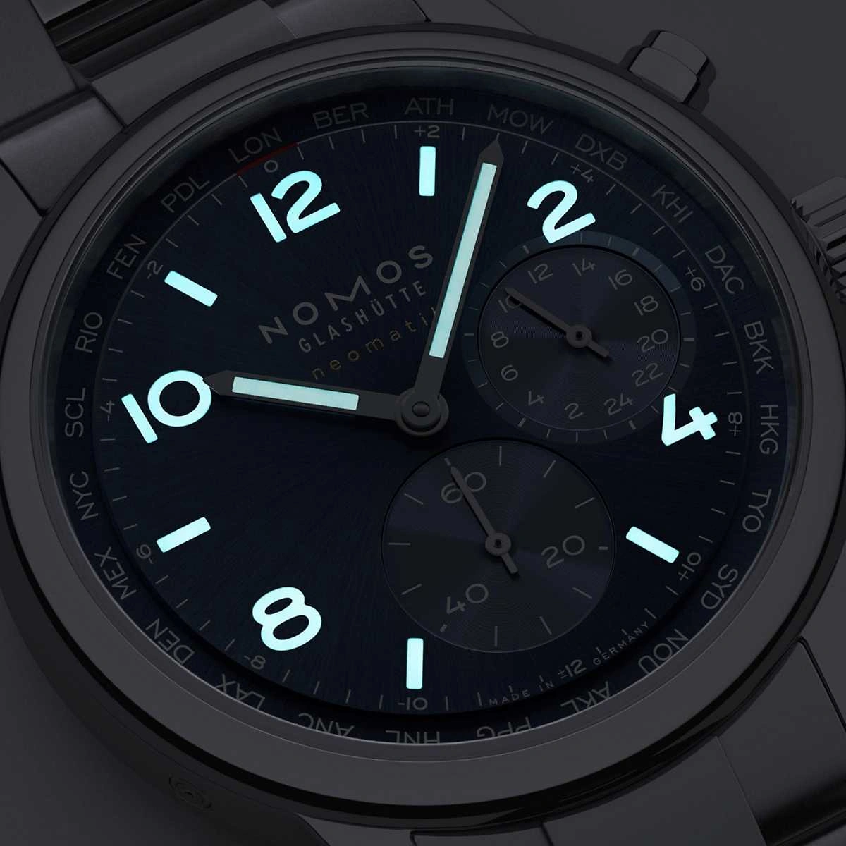 NOMOS Club Sport | neomatik Weltzeit Blau