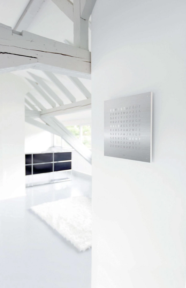 QLOCKTWO EARTH 45 | Stainless Steel