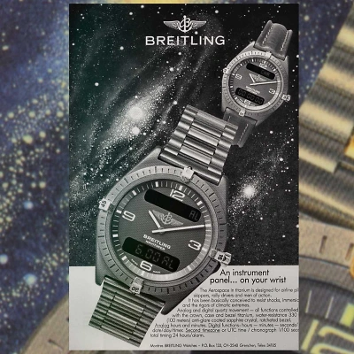 1 BREITLING Navitimer Aerospace - Werbeposter "an instrument"