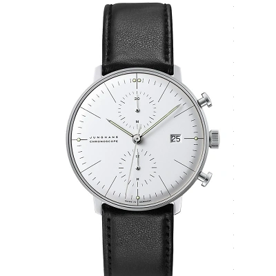 1 JUNGHANS max bill Chronoscope Uhr von vorne