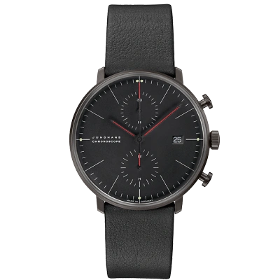 1 JUNGHANS max bill Chronoscope Uhr von vorne