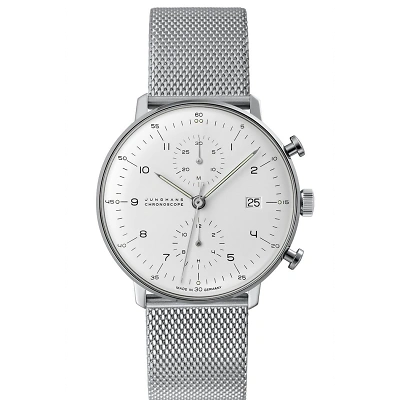 1 JUNGHANS max bill Chronoscope Uhr von vorne