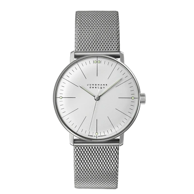 1 JUNGHANS max bill Handaufzug Uhr von vorne