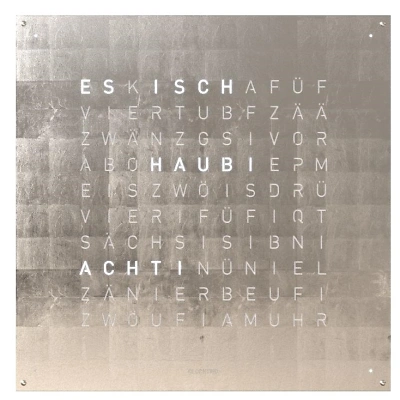 1 QLOCKTWO EARTH 90 CREATOR'S EDITION PLATINUM frontal CH