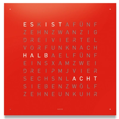 1 QLOCKTWO EARTH 90 RED PEPPER frontal DE