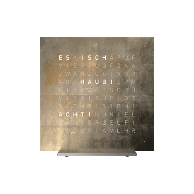 QLOCKTWO EARTH 13 5 CREATOR'S EDITION SILVER & GOLD frontal CH