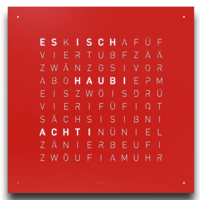 QLOCKTWO EARTH 45 redpepper frontal CH